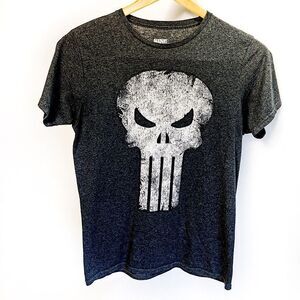 The Punisher Marvel Graphic T-Shirt Dark Gray MAD Engine Sz M